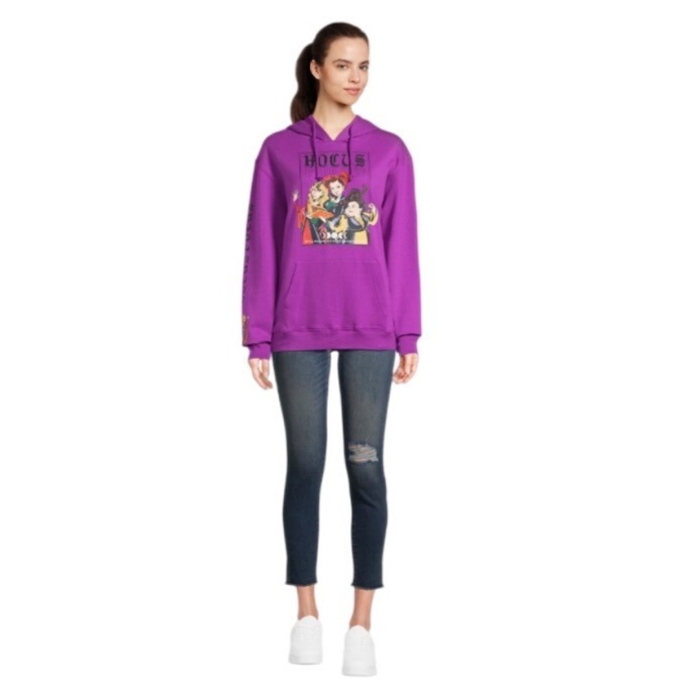 Disney Hocus Pocus‎ Sanderson Sisters Purple Graphic Hoodie XL 15-17 LH42301HO